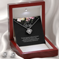 Elegant Love Knot Earring and Necklace Set for Wife