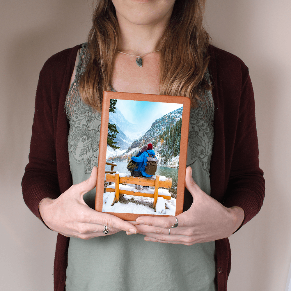 Personalized Leather Journal with Custom Photo - Maple Inspirations