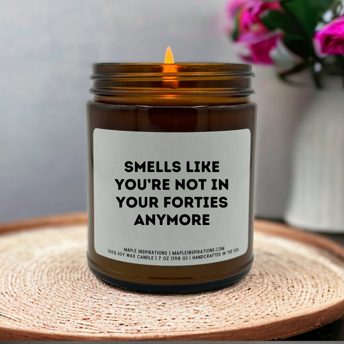 50th Birthday Gift Candle For Her / Him, Funny 50th Birthday Gift, Candle Gift Smells Like You’re Not In Your forties Anymore
