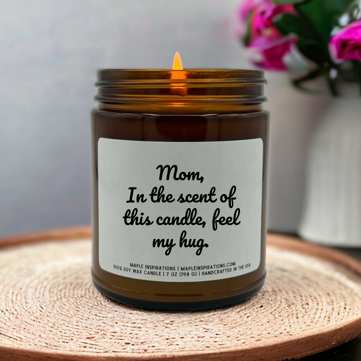 Hug Candle for Mom, Scented Candle, Mother's Day Gift for Mom, Soy Candle Gift for Mothers Day, Mothers Day Candle Mom Gift, Mom Birthday, Mom Gift From Daughter / Son