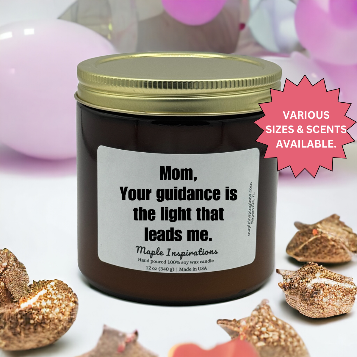 Soy Candle Gift For Mom, Scented Candle, Mother's Day Gift for Mom, Wedding Day Gift Mom , Mom Birthday, Mum, Gift From Daughter / Son, Mom thank you