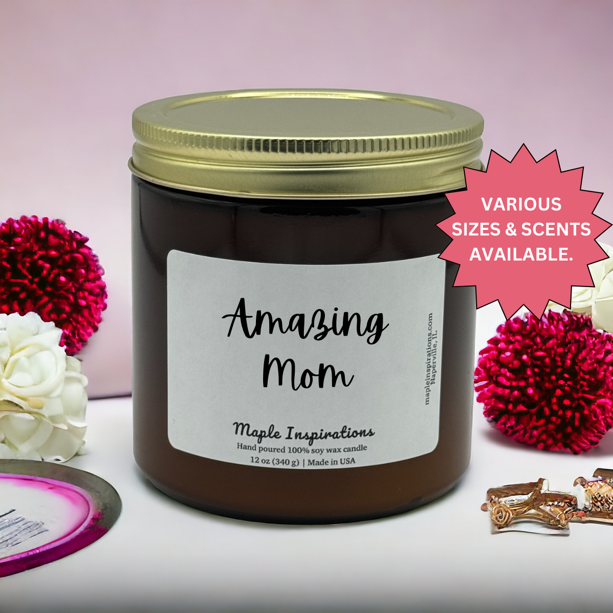 Amazing Mom Candle Mom Gift, Scented Soy Candle, Mother's Day Gift for Mom, Mothers Day Candle Mom Gift, Mom Birthday Gift From Daughter / Son, Mom Candle, Unique Wedding Gift
