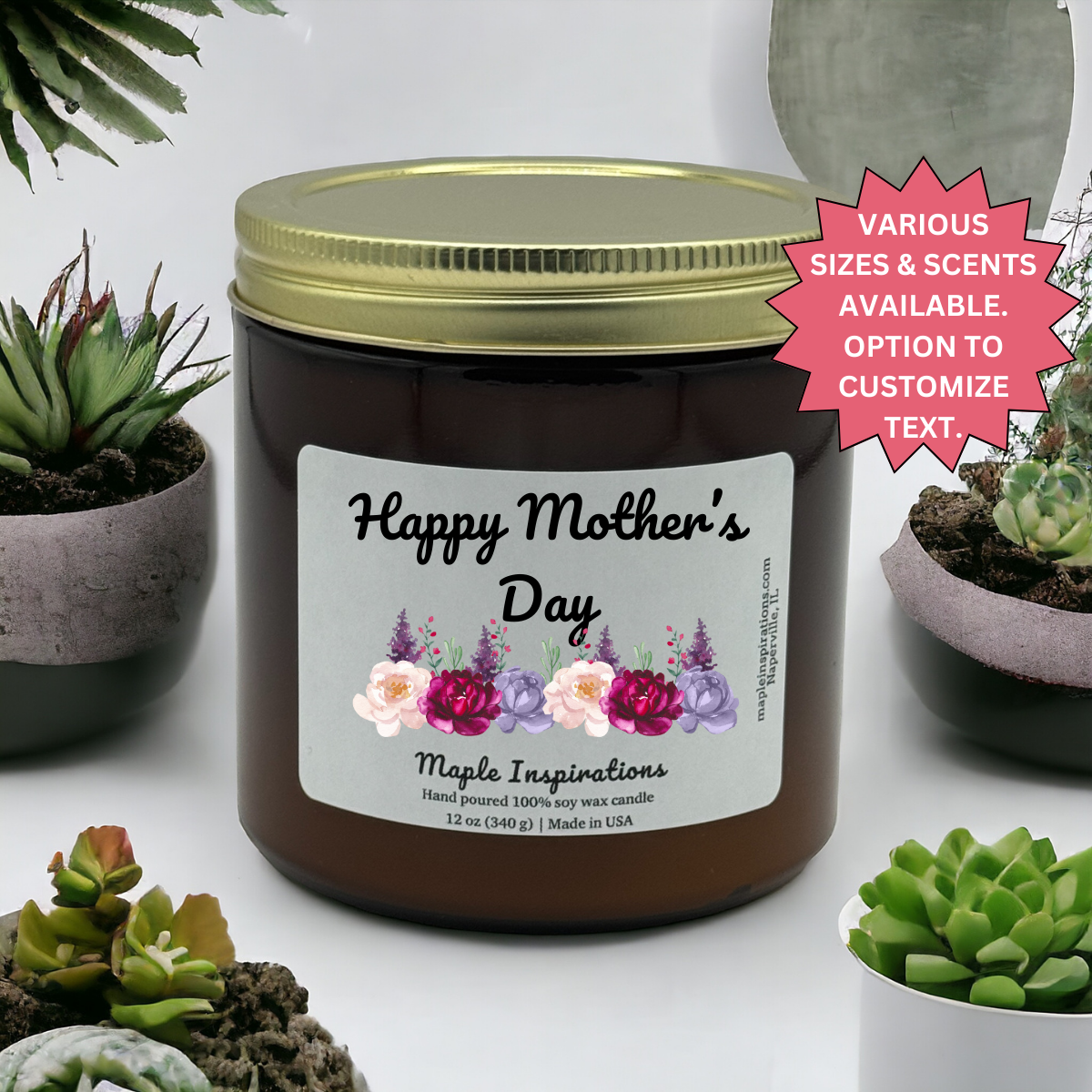 Happy Mothers Day, Gift For Mom, Candle For Mom, Mother's Day Gift, Mom Gifts