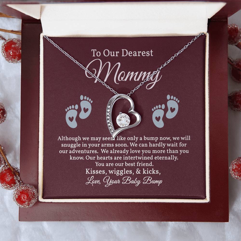 Forever Love Necklace For Our Dearest Mommy,  Pregnant Gift, New Mother Gift, Gift For Mom To Be