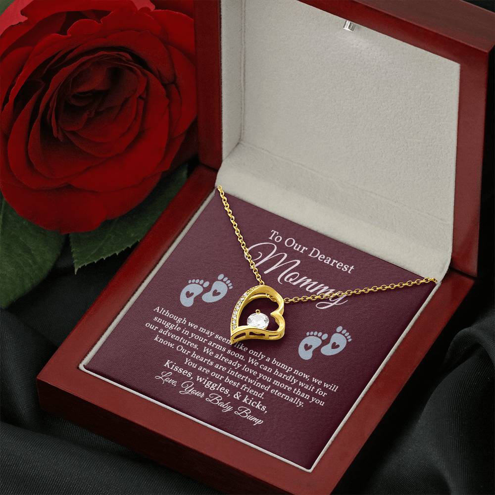 Forever Love Necklace For Our Dearest Mommy,  Pregnant Gift, New Mother Gift, Gift For Mom To Be