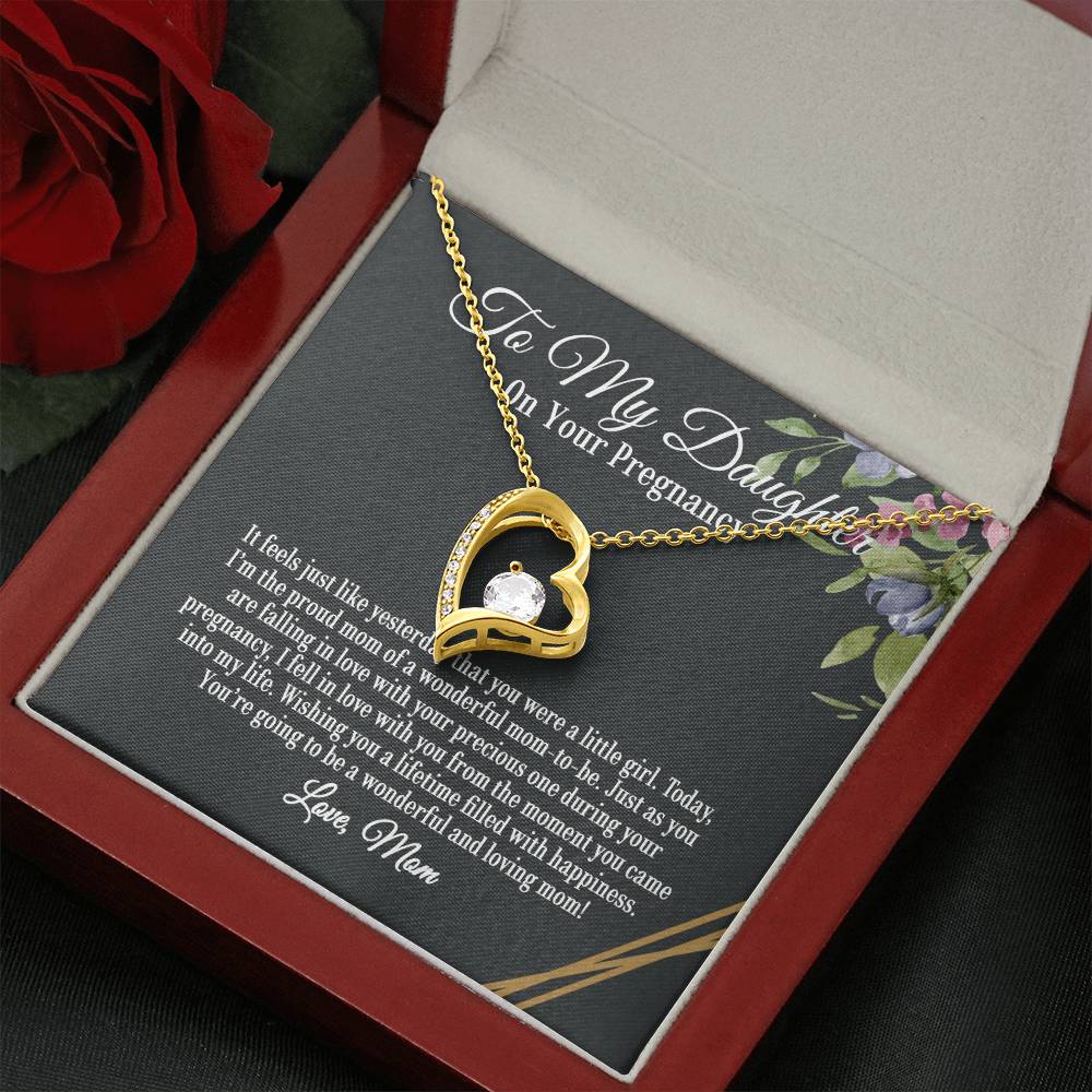 Forever Love Necklace  for Daughter on your Pregnancy, Pregnancy Gift, Baby Shower Gift