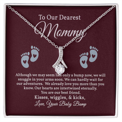 Alluring Beauty Necklace For To Our Dearest Mommy, Baby Shower Gift, Mom To Be Gift, New Mom Necklace