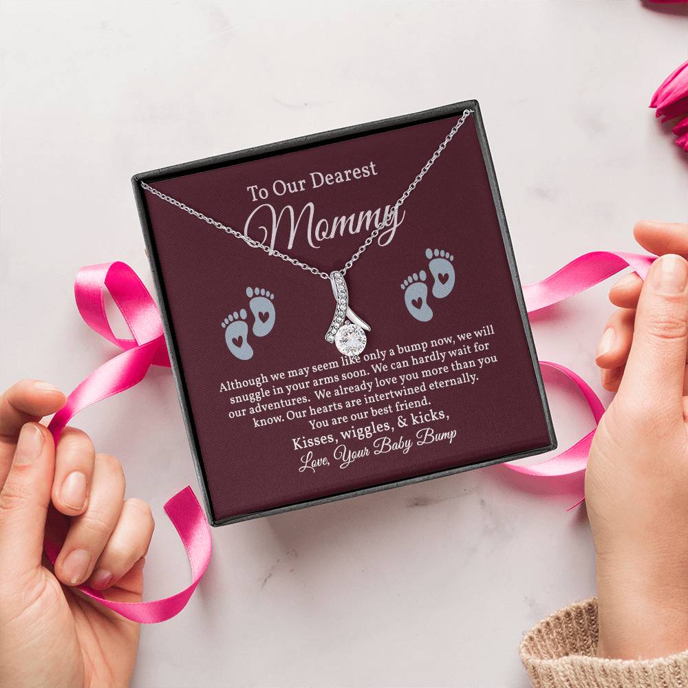 Alluring Beauty Necklace For To Our Dearest Mommy, Baby Shower Gift, Mom To Be Gift, New Mom Necklace