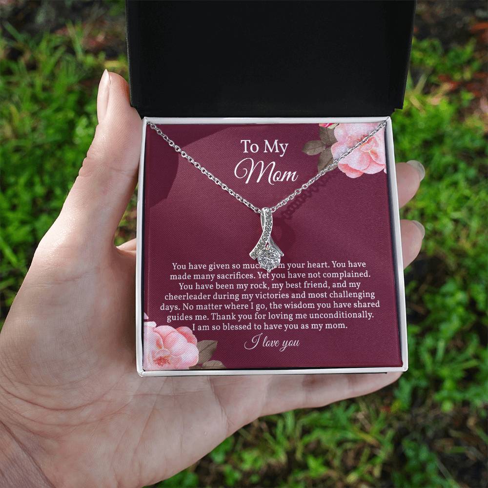 Alluring Beauty Necklace for Mom, Mom Gift from Daughter, Mother Necklace Gift from Son