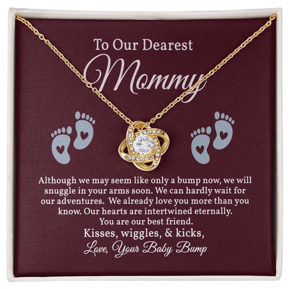 Love Knot Necklace for Our Dearest Mommy, New mom Gift, Pregnancy Gift