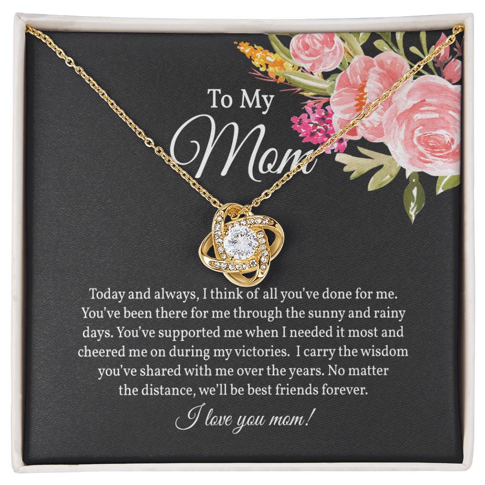 Love Knot Necklace for Mom, Mom and Daughter, Gift from Daughter for Mom,  Necklace gift from Son for Mom