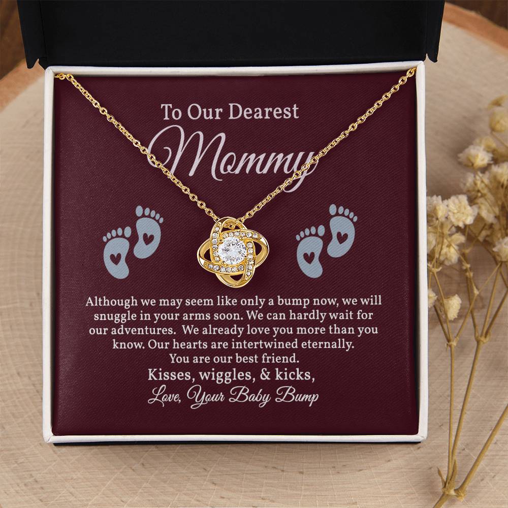 Love Knot Necklace for Our Dearest Mommy, New mom Gift, Pregnancy Gift