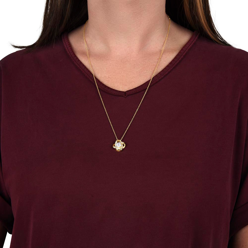 Gift from Daughter for Mom, Love Knot Necklace for Mom