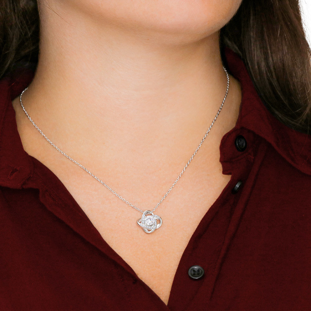 Love Knot Necklace for Mom, Mom and Daughter, Gift from Daughter for Mom,  Necklace gift from Son for Mom