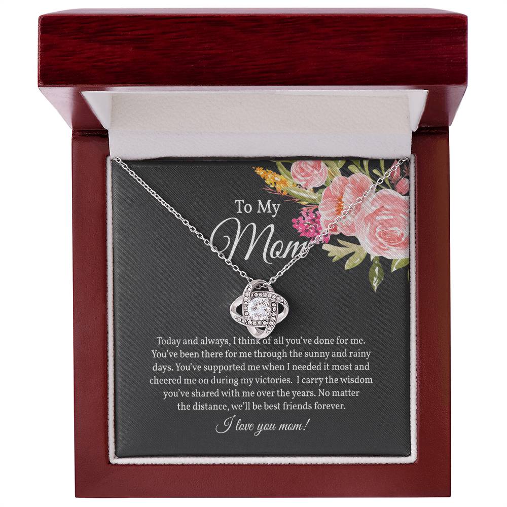 Love Knot Necklace for Mom, Mom and Daughter, Gift from Daughter for Mom,  Necklace gift from Son for Mom