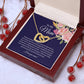 Gift from Daughter for Mom, Interlocking Hearts Necklace for Mom