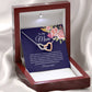 Gift from Daughter for Mom, Interlocking Hearts Necklace for Mom