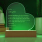 Daughter LED Lighted Acrylic Heart Plaque