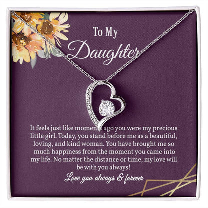 Forever Love Necklace for Daughter, Daughter Birthday / Graduation /  Wedding Gift