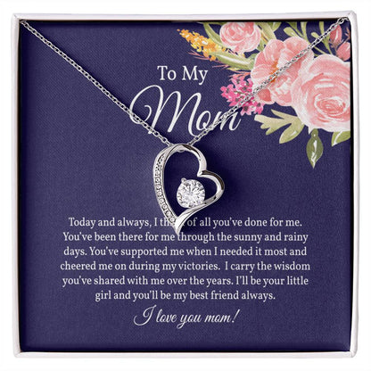 Gift from Daughter for Mom, Forever Love Necklace for Mom