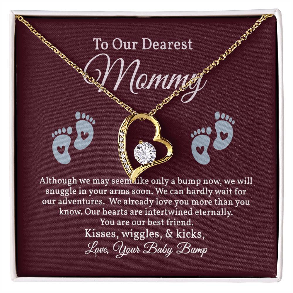 Forever Love Necklace For Our Dearest Mommy,  Pregnant Gift, New Mother Gift, Gift For Mom To Be