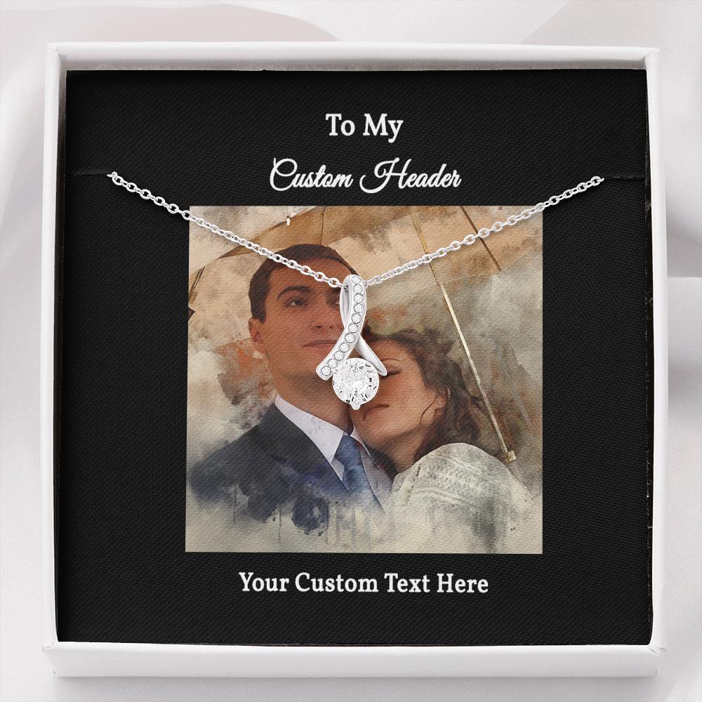 Stunning Ribbon Necklace with a Personalized Portrait
