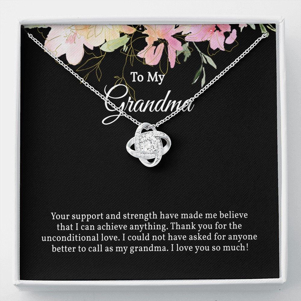 Elegant Love Knot Necklace for Grandma