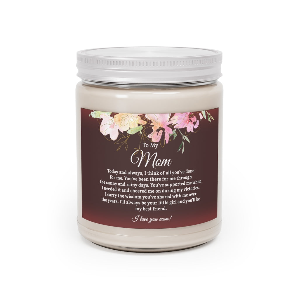To Mom Message on Candle Jar with Aromatherapy Candle, 9oz