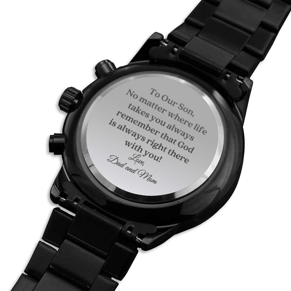 Custom Men s Watch Tagged engraved watch Maple Inspirations