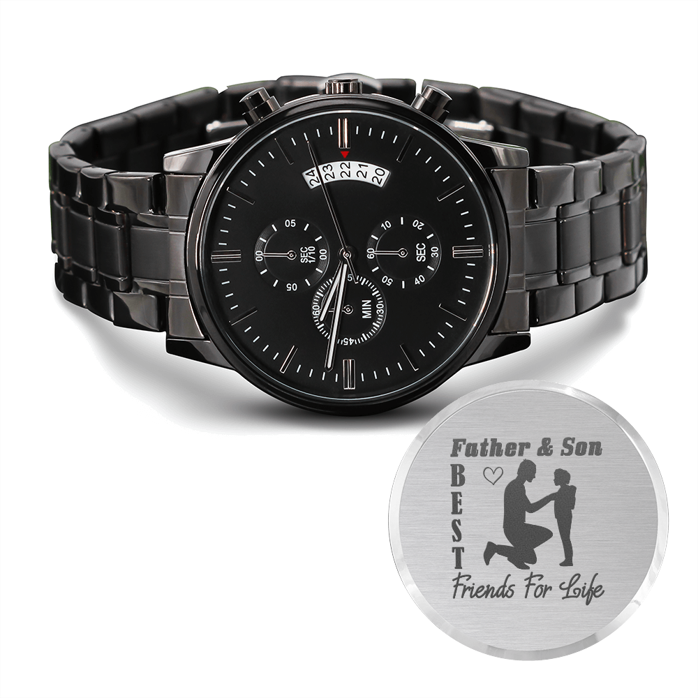 Watch for Dad, Father's Day Gift, Father and Son Best Friends for Life Engraved Watch