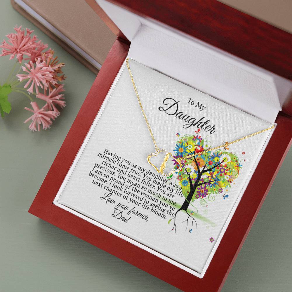 Stunning Everlasting Love Necklace for Daughter's Birthday or Everyday Gift from Dad