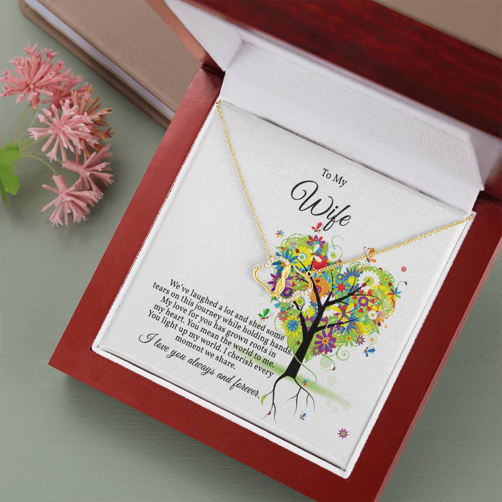 Stunning Everlasting Love Gold Pendant Necklace for Wife
