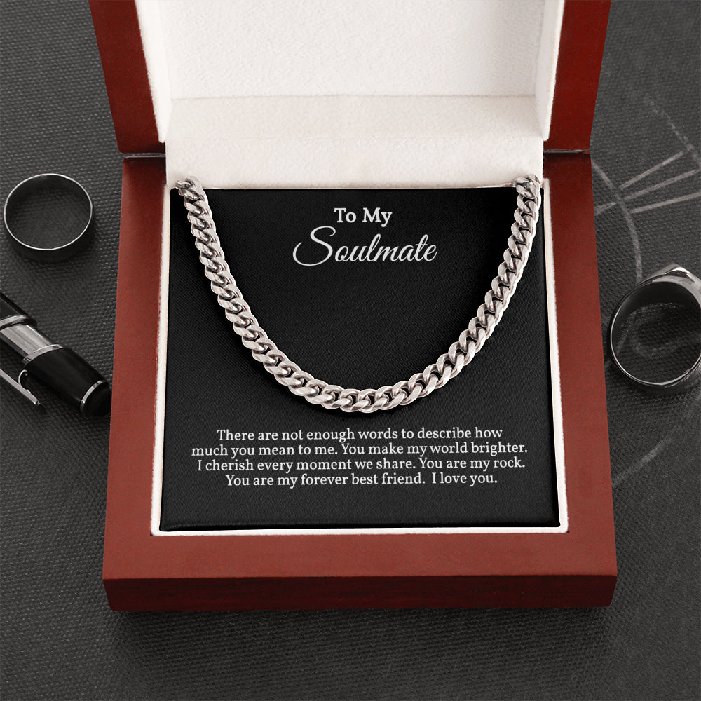 Men's Cuban Link Chain Necklace Gift for Soulmate