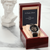 Men's Openwork Watch with Mahogany Style Luxury Box