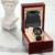 Men's Openwork Watch with Mahogany Style Luxury Box