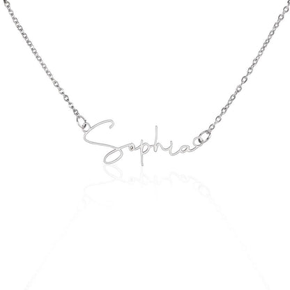 Custom Signature Style Name Necklace for Her