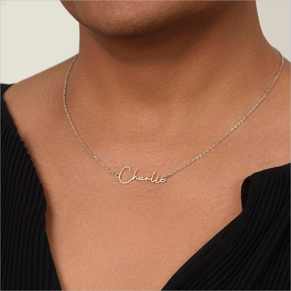 Custom Signature Style Name Necklace for Her