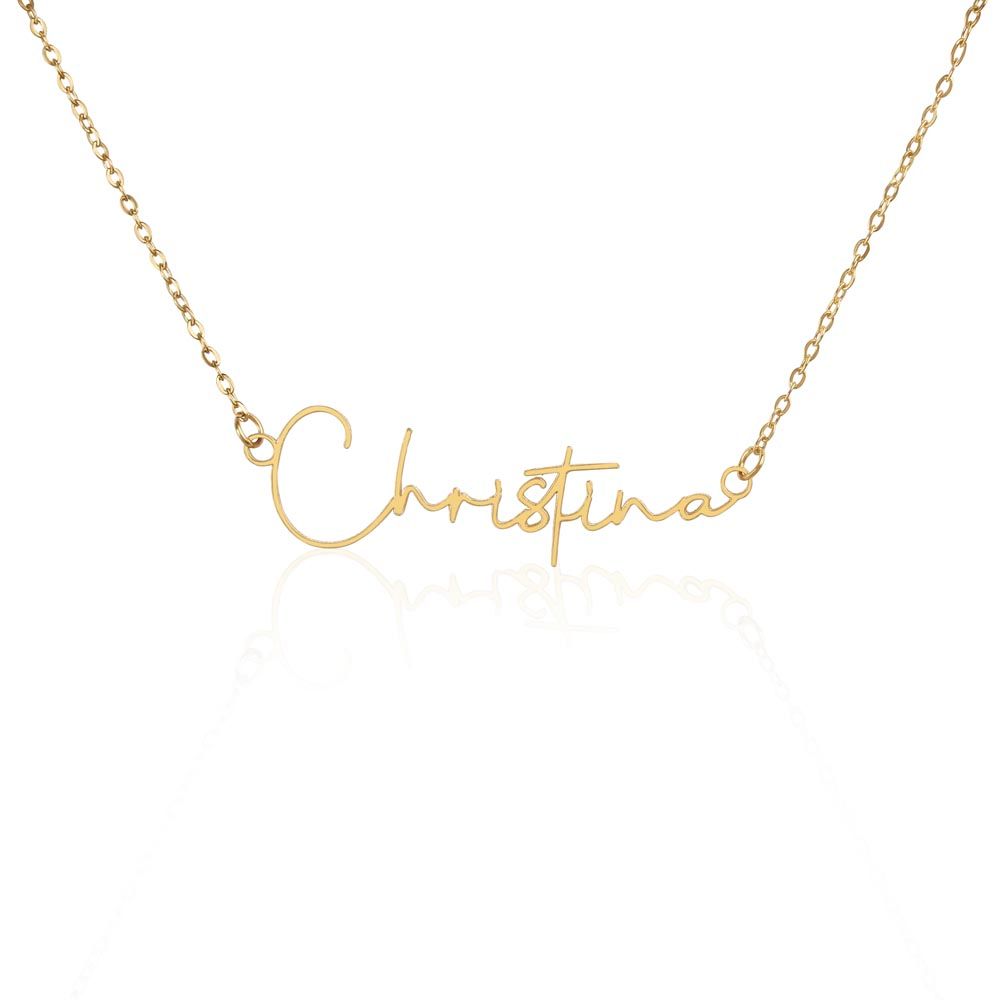 Custom Signature Style Name Necklace for Her