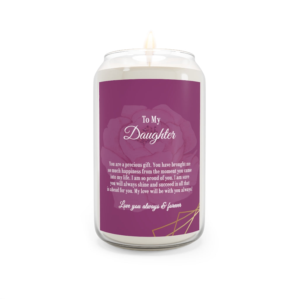 To My Daughter Candle Gift, Aromatherapy Candle, 13.75oz